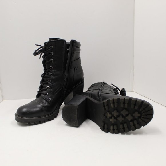 GBG Guess Women's Black Laced Zipper Healed Boot - Picture 3 of 5